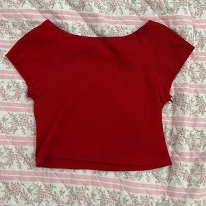 Red Brandy Melville Crop Top